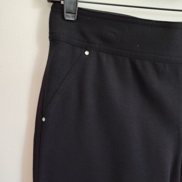 Ladies Petite SZ 6PS Inc Black Ponte-Knit Straight-Leg Pant - Picture 2 of 4